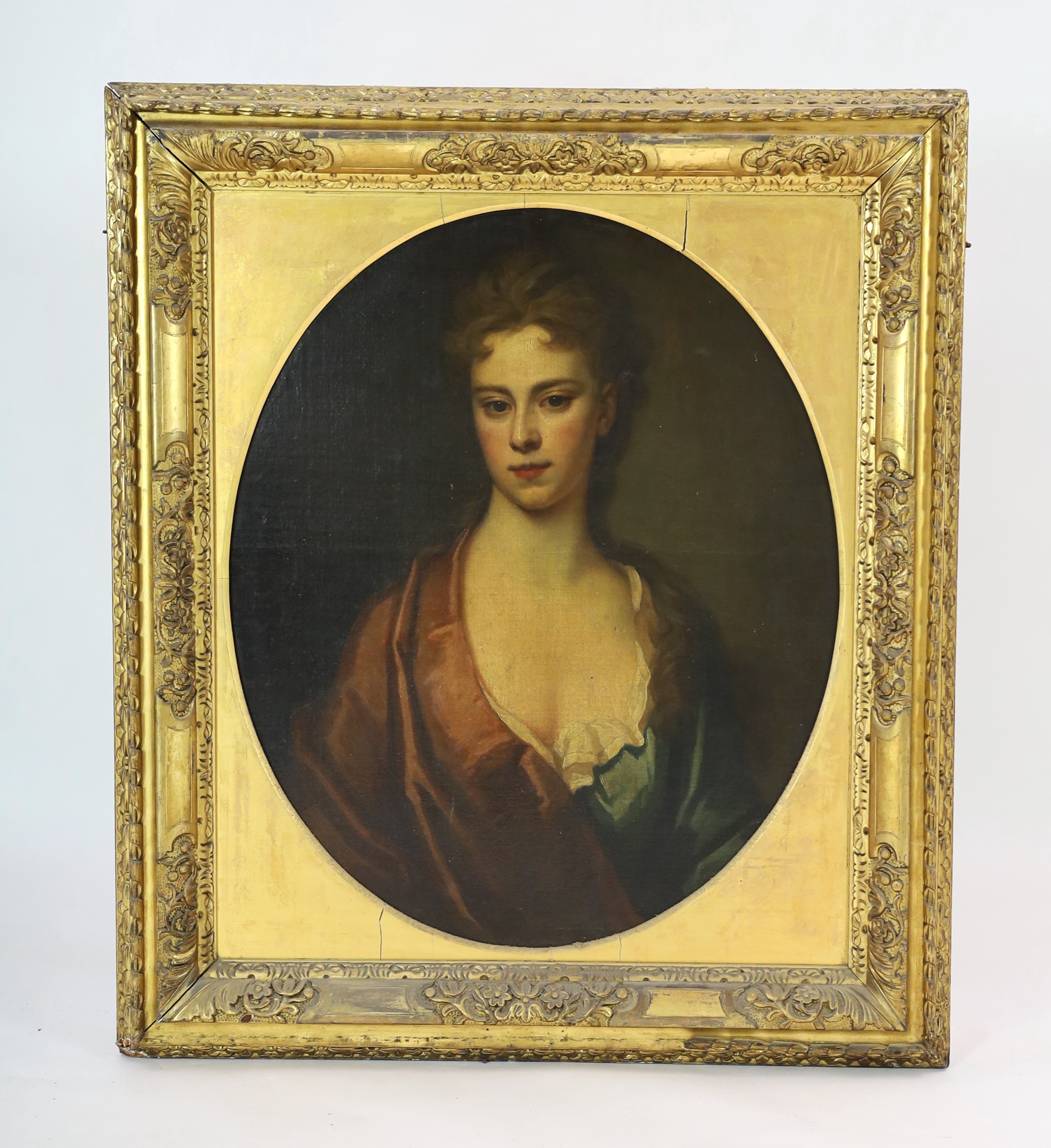 English School c.1760 , Portrait of a lady, oil on canvas, 72 x 59cm